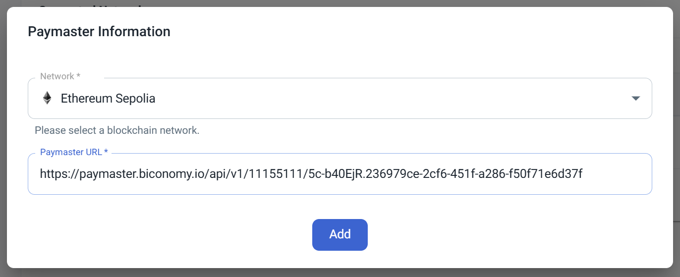 Enter Paymaster Information